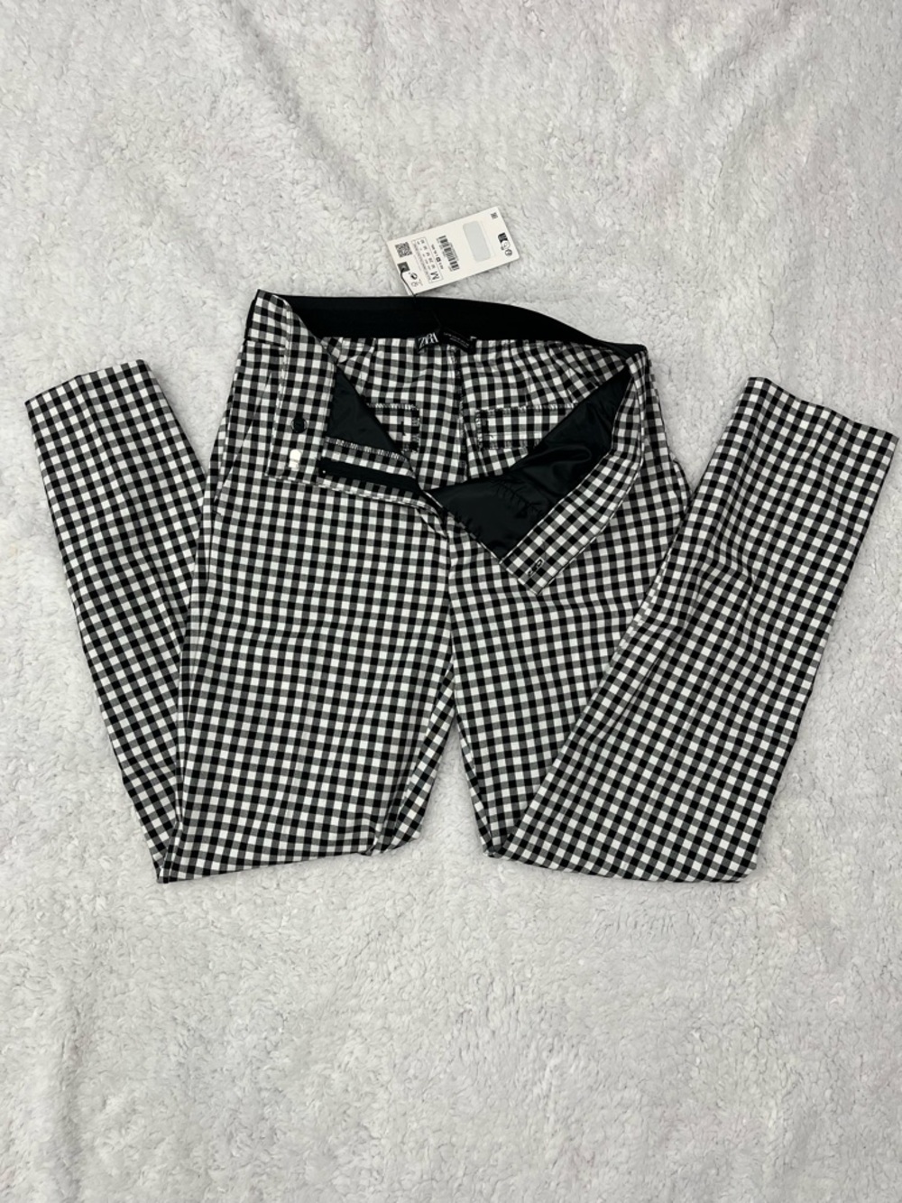 Zara Black & White Gingham Pants